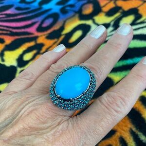 Park Lane Blue Oval Ring